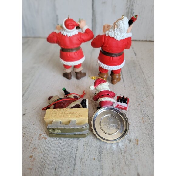Vintage Coca-Cola time Santa Claus sleigh variety ornament Xmas set unique - Picture 5 of 6